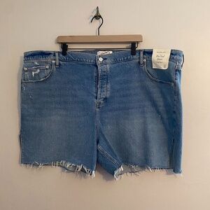 NWT Abercrombie & Fitch High-Rise Dad Short Jean Short PLUS SIZE 37/24